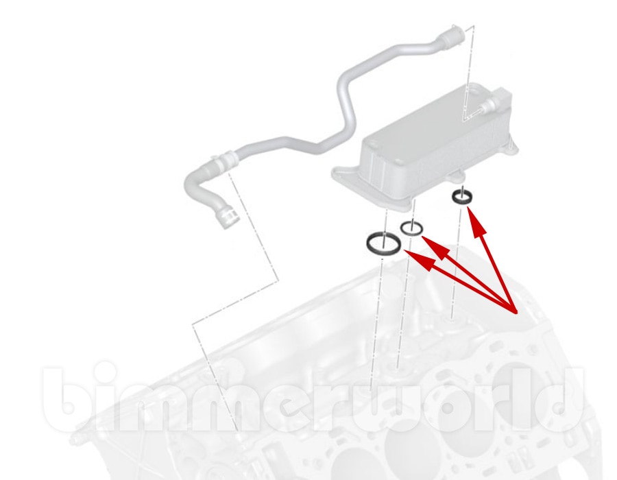 ORing Kit for Engine Oil Cooler N63B N63M N63R V8 Engines