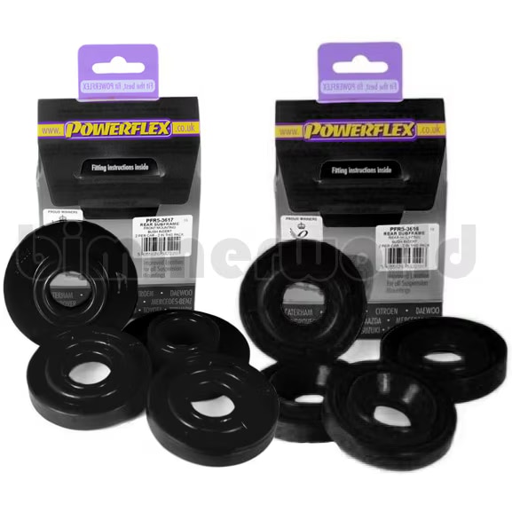 powerflex rear subframe inserts bmw e36 m3 328i 325i 318i black series