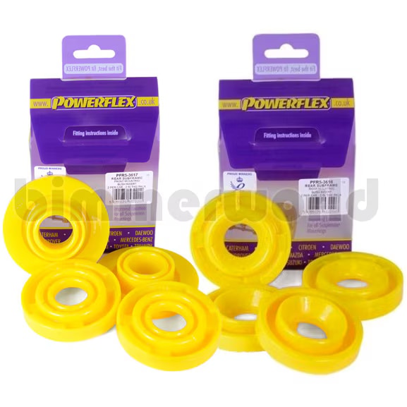 powerflex rear subframe inserts bmw e36 m3 328i 325i 318i