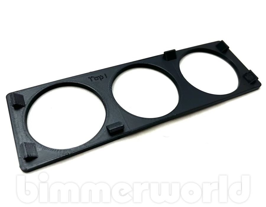 E30 Radio Delete Triple Gauge Mount Holds 3x 52mm Gauges