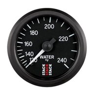 Speco 52mm Mechanical Water Temperature Gauge – 40-120°C, Black, With 12' Capillary Tube (533-24)