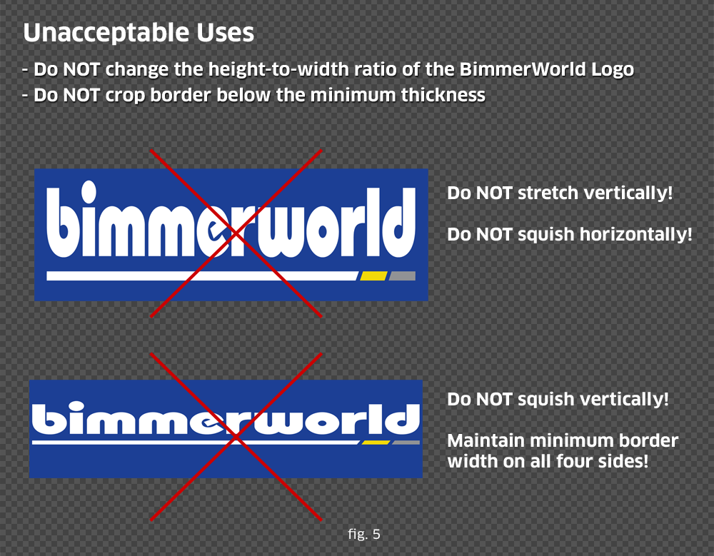 BimmerWorld Style Guide Figure 5