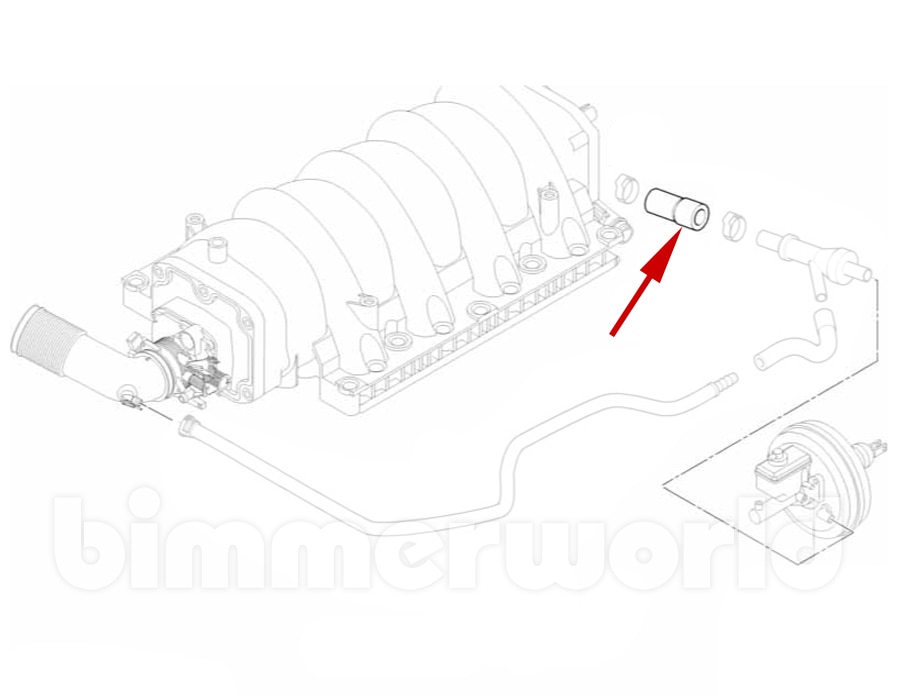 Vacuum Hose for BMW E39 540i, E38 740i, E53 X5 4.4/4.6is, M62TU