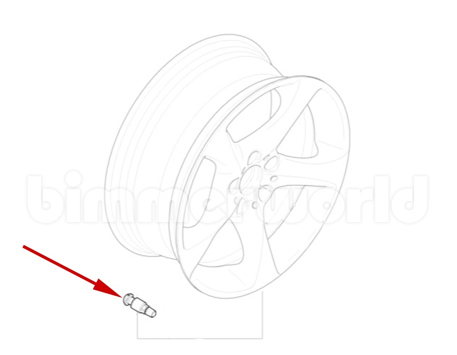 ScrewIn Valve Stem for Style 230 Alloy Wheel on BMW E90 E91 E92 E93
